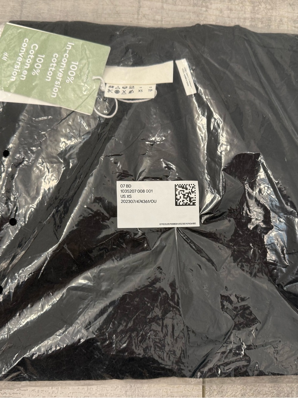 NWT Men’s H&M Heavyweight Black Cotton T-SHIRT XS